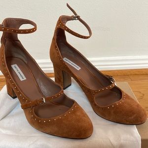 Tabitha Simmons brown suede w/studded accents sz9